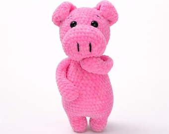 Patrón de cerdo a crochet: Peluche amigurumi (inglés y alemán)