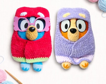 Grannies crochet pattern, toy and Blanket, English PDF