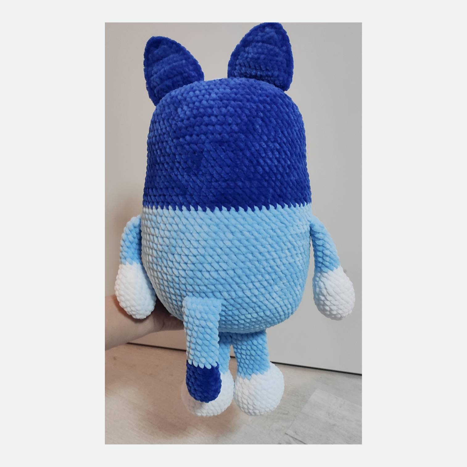 Bluey Stuffed Animal Blue Heeler Dog Plush Crochet Cartoon Etsy Australia