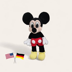 Mouse crochet pattern, English and German PDF