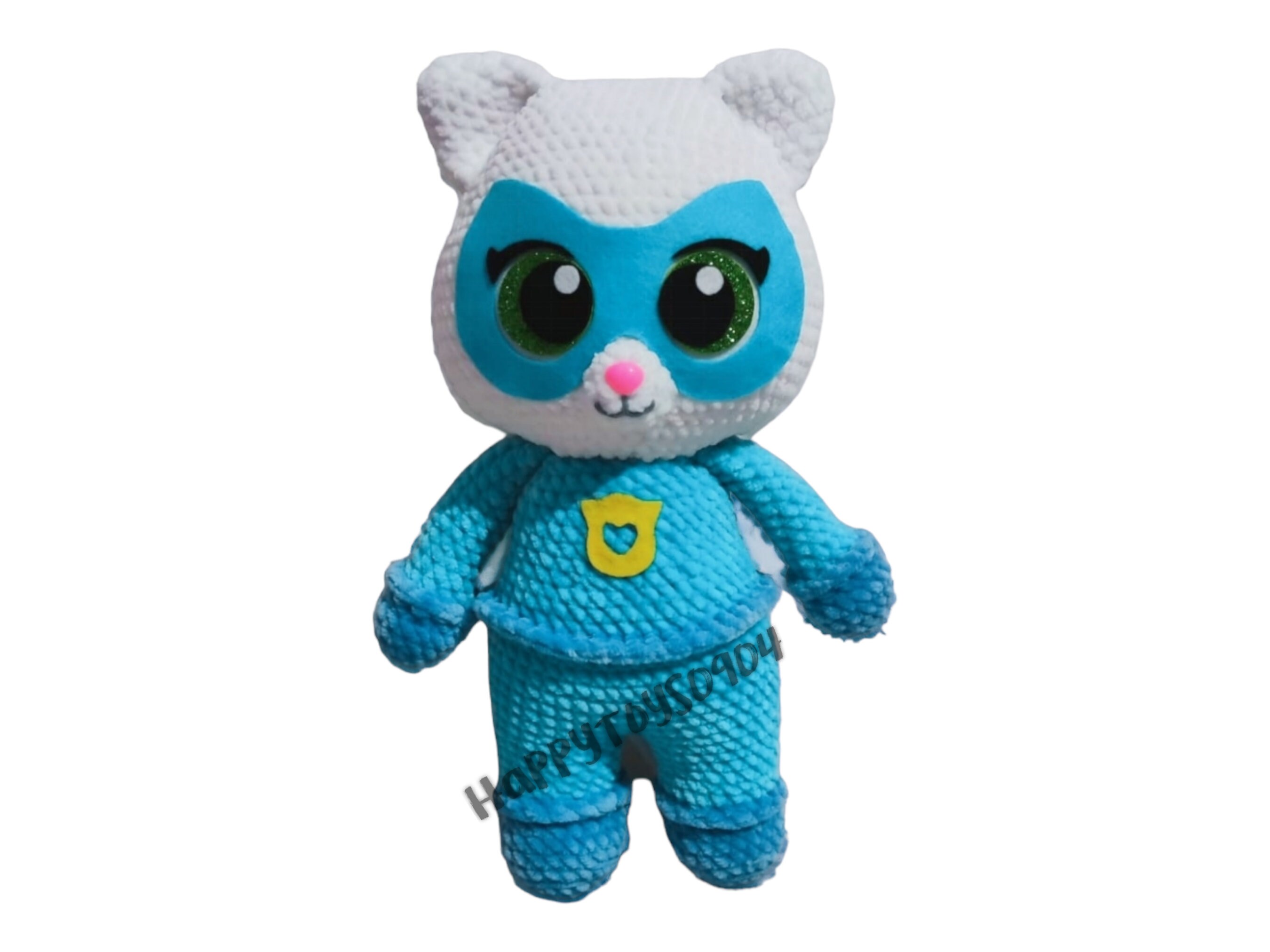 かぎ針編みの猫のぬいぐるみ：スーパーキティ、低刺激性糸 - Etsy 日本