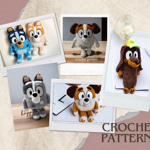6-in-1 Crochet Dog Patterns Collection: Amigurumi Puppy Designs (English PDF)
