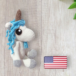Crochet Unicorn Dog Heeler Pattern  ,  Amigurumi tutorial PDF in English