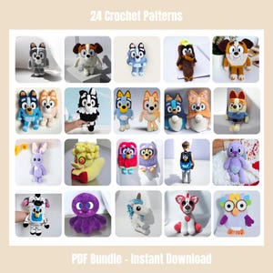 Set of 24 Crochet Toy Patterns - Amigurumi Collection