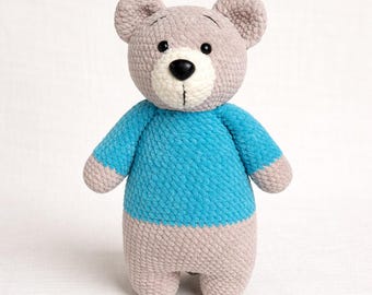 Teddy Bear Crochet Pattern: Amigurumi Toy (English & German PDF)