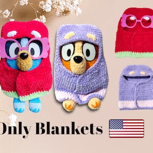 crochet pattern BLANKET for Toy 12,5 inc,  English PDF