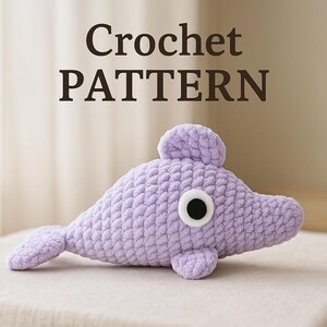 Dolphin Crochet Pattern – Easy Amigurumi Plush Toy PDF, Beginner-Friendly Stuffed Animal Tutorial, Instant Download