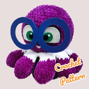 Crochet Octopus Pattern Octopus  , Amigurumi pattern, octopus plush,  tutorial PDF in English