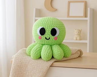 Octopus Crochet Pattern – Amigurumi Plush Toy Tutorial, Soft Animal Pattern for Beginners