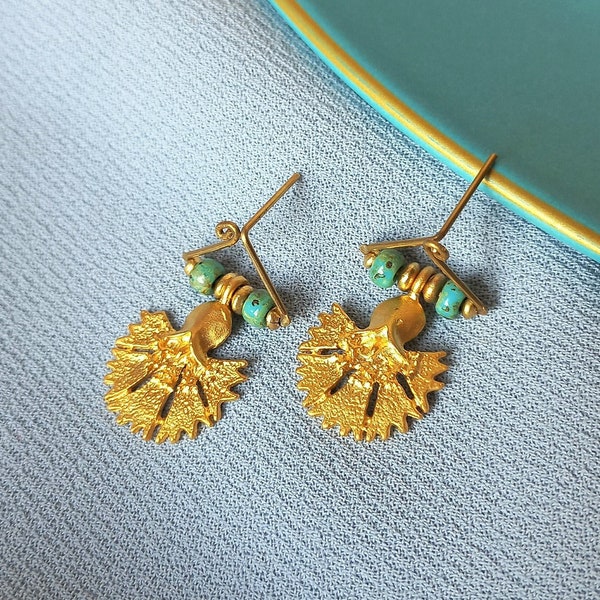 Vergoldete Nelken Ohrringe für Frauen Boho einzigartiger Schmuck Geschenk für sie