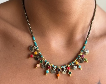 Bohemian Charm Beaded Necklace –Unique Colorful Turkish Jewelry for Women