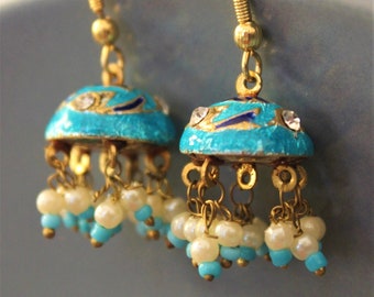 Indische Kronleuchter Ohrringe türkischen vintage Schmuck persische afghanische Ethno Tribal-Schmuck