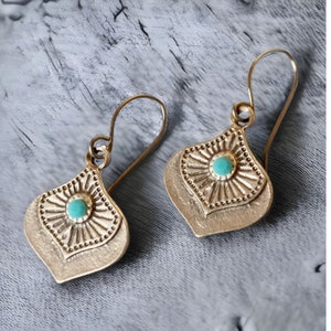 Silver Plated Turkish Earrings: Afghan Vintage Style