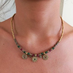 Turkish beaded necklace for women Ethnic tribal jewelry