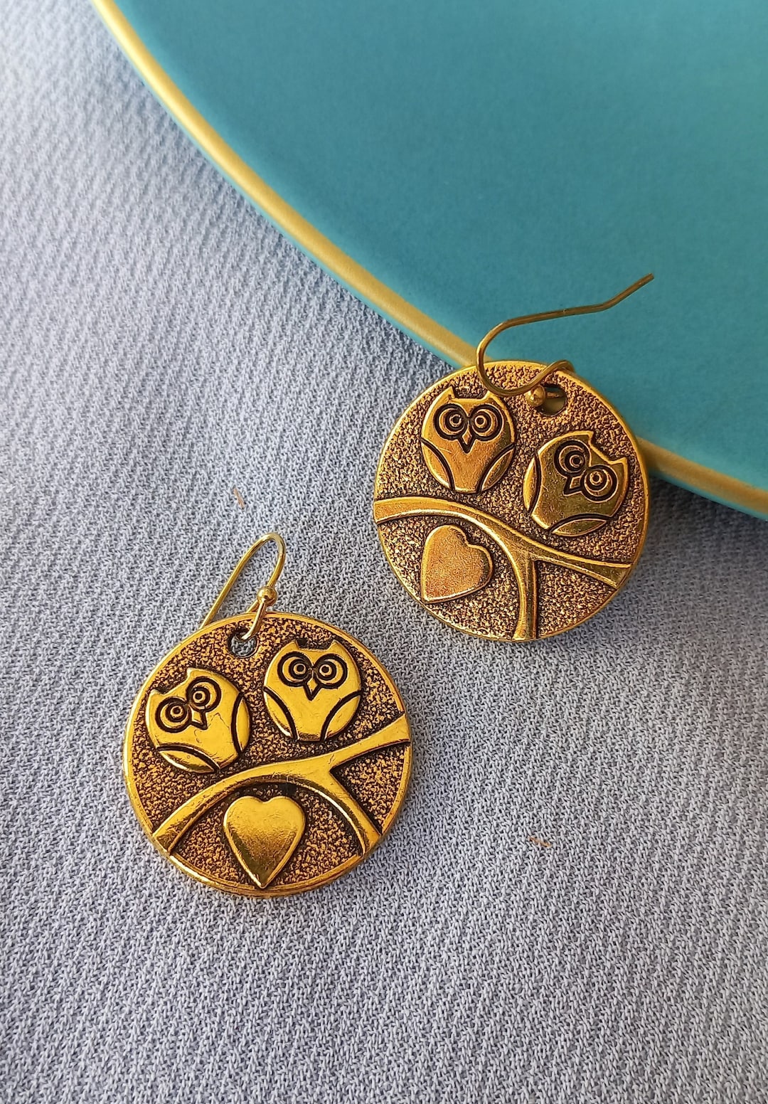 Gold Owl Earrings for Women Cute Owls Dangle Earrings Cool Jewelry
