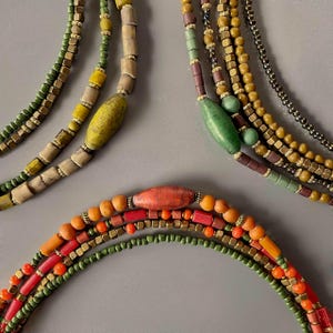 Layered Boho Beaded Necklace Set – Multi Strand Tribal Jewelry, Mix & Match Colors, Statement Necklace for Women