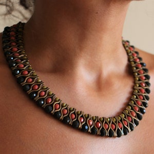 Nepali Tibetan statement necklace for women Antique ethnic Indian jewelry