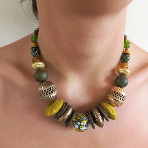 Boho statement necklace for women Ethnic chunky necklace for ladies