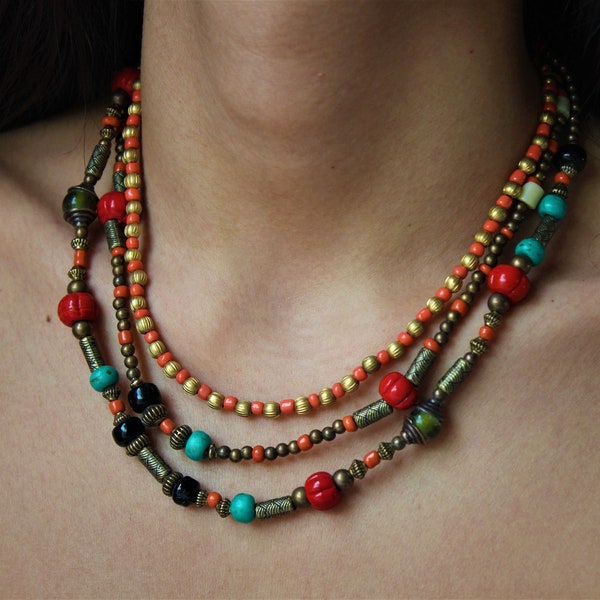 Indian ethnic beaded necklace for women Persian ethnic jewelry