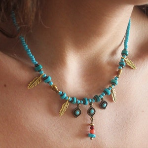 Persian ethnic necklace turkish beaded jewelry for women afghan boho tibetan tribal gift