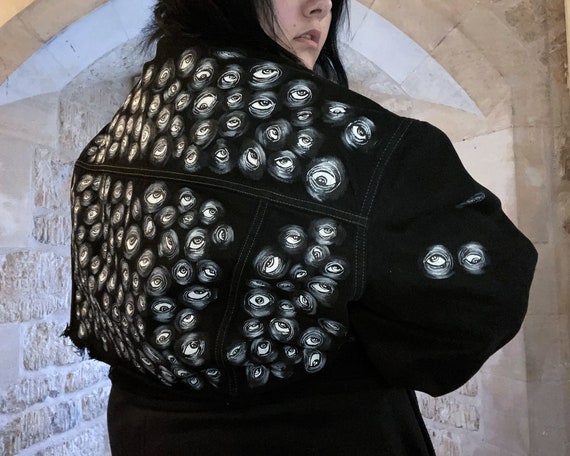 Eyeballs Everywhere!!! Hand Painted Custom Denim Jackets