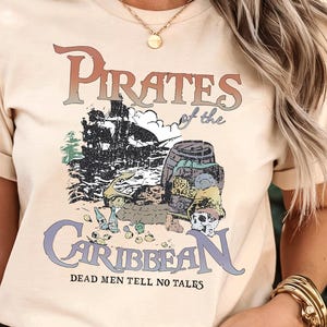 Vintage Pirates of the Caribbean Tee – Funny Mickey Mouse, Disneyland Trip ~101028