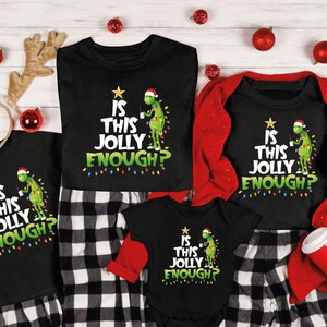 Grinch Family Pajamas Etsy UK