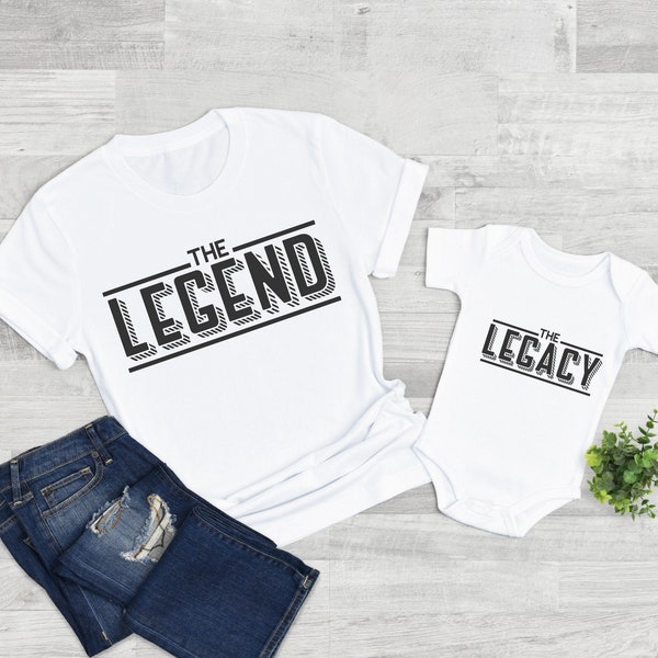 The Legend, The Legacy, Father Son Shirts,Matching Shirts, Father and Son, Fathers Day Gift, Gift for Dad, Dad and Son Shirt, Daddy and Son