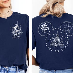 Disney Family Trip Tee, Mickey Minnie Castle Matching Shirt~1099 D2