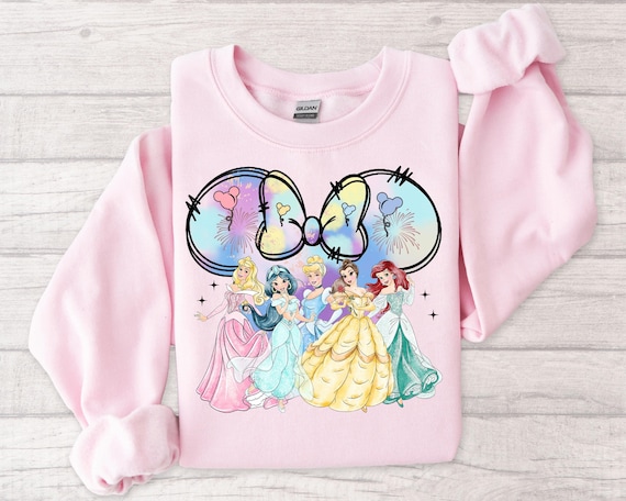 Disney Princess Castle Sweatshirt, Girls Vacation Top#1055