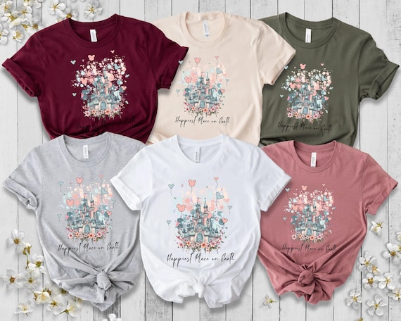 Comfort Colors Disney Castle Shirt, Mickey Balloons Vacation Tee~1118