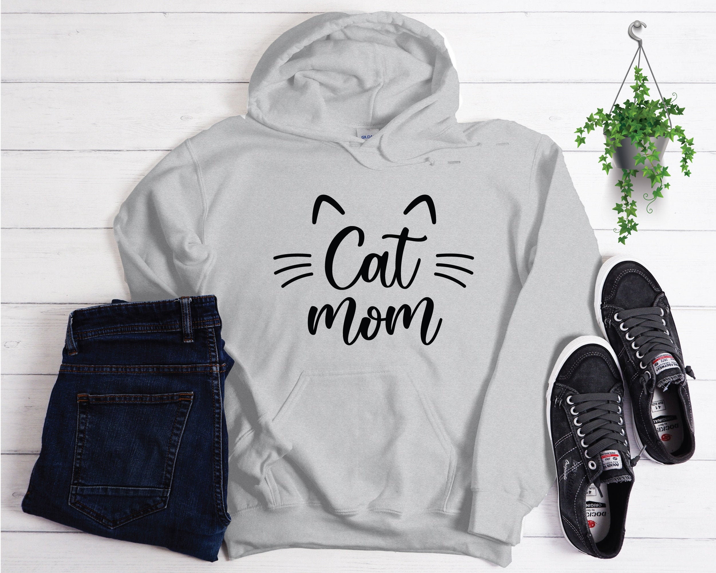 Cat Mom Hoodie Cat Mama Sweatshirt Cat Mom Gift Mothers day Etsy