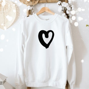 Heart Graphic Sweatshirt: EW David TV Show Fan Gift