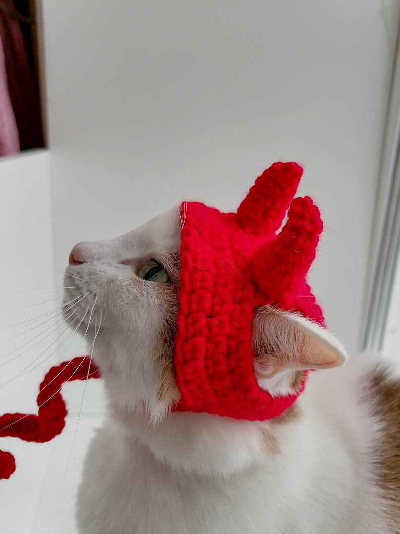 DIY CROCHET PATTERNS Hat with devil horns Cat themed gifts Etsy