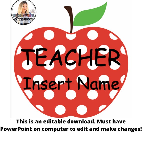 Teacher Name Sign Printable Download VIPKID Gogokid Etsy