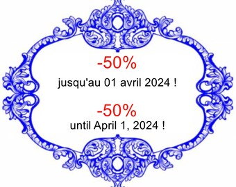 Until April 1, 2024, -50% on the entire store! Take advantage!