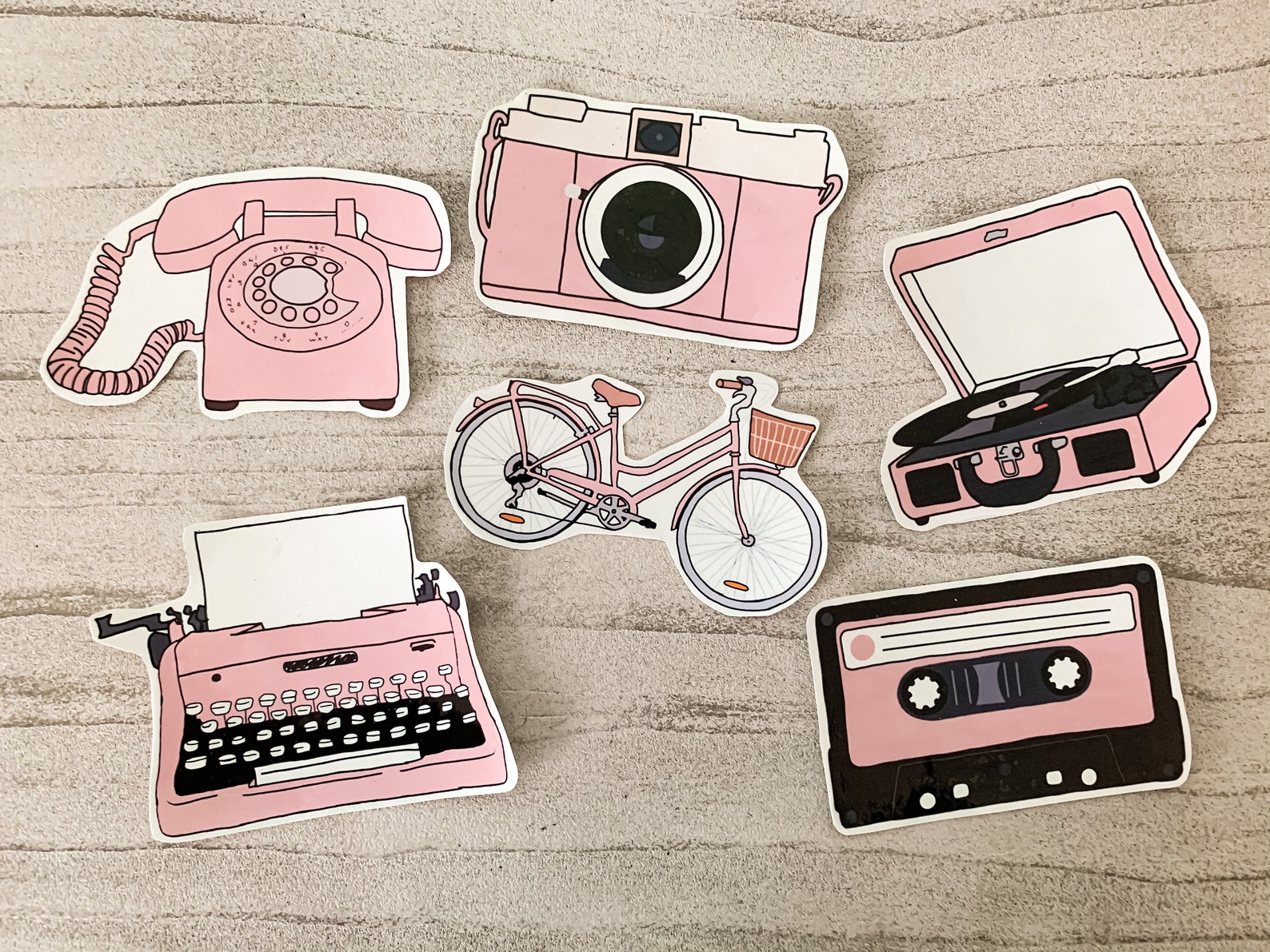 pink bike stickers