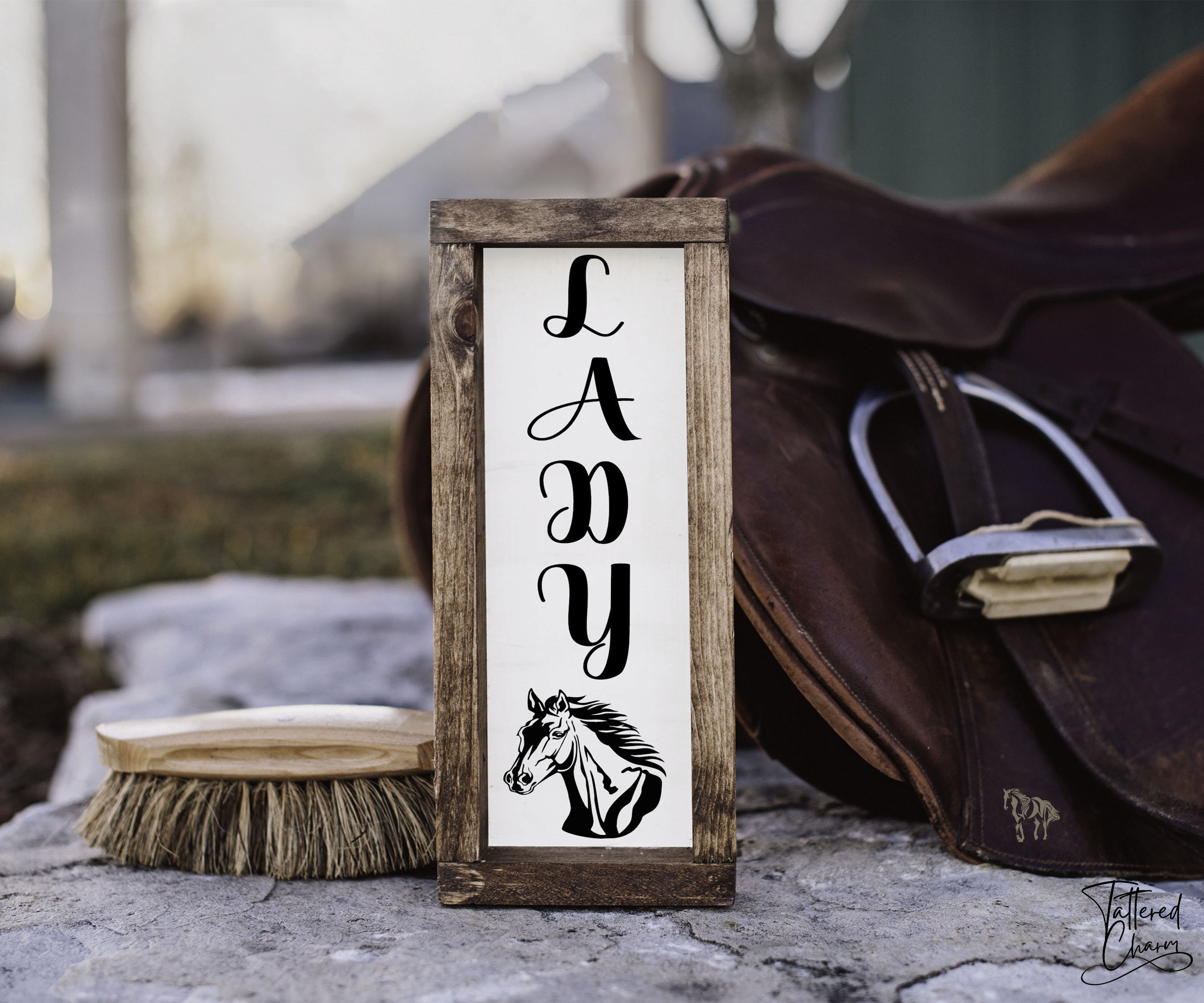 Horse stall sign stall sign framed wood sign barn decor Etsy