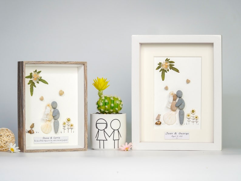 Personalized Wedding Gift Wedding Pebble Art Wedding Gifts Etsy