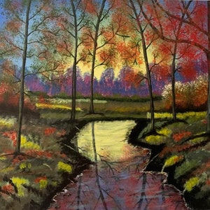 Autumn Painting, fall painting, Fall Acrylic painting, Wall Art