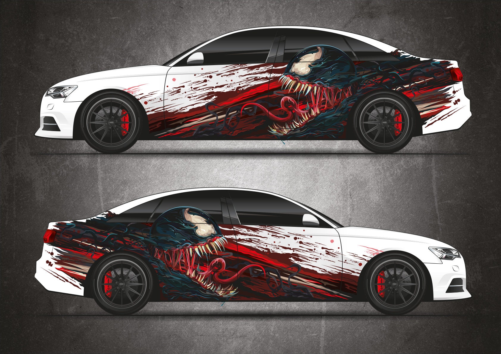 Venom Jaws Car Side Wrap Color Vinyl Sticker Custom Graphics Etsy UK