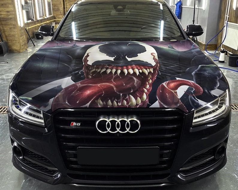 Venom Jaws Car Hood Wrap Self-adhesive Vinyl Sticker Full | Etsy