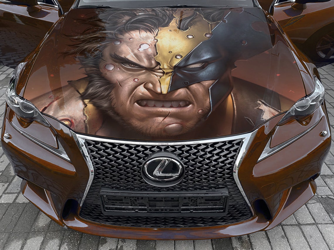 Wolverine Face Xmen Car Hood Wrap Selfadhesive Vinyl Sticker Etsy