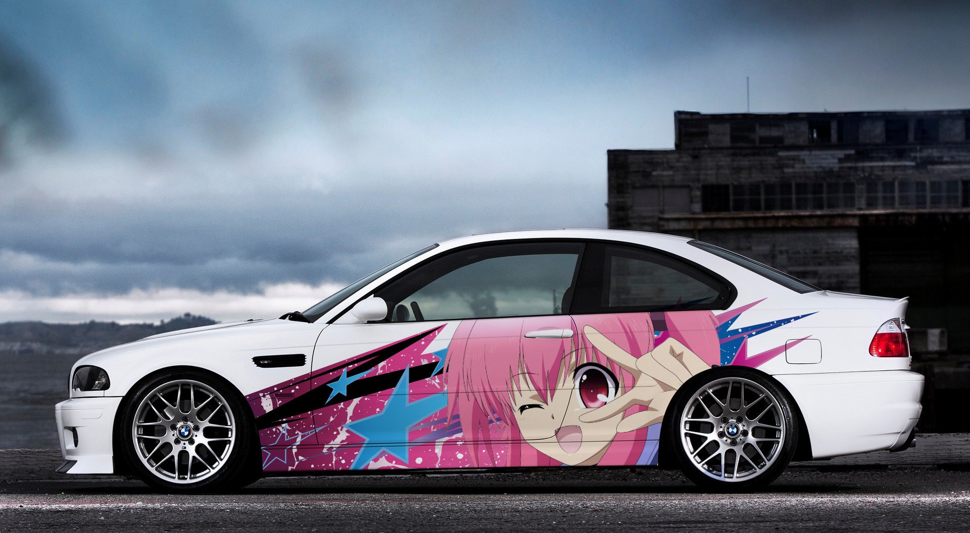 Anime Girl Car Side Wrap Color Vinyl Sticker Custom Graphics | Etsy