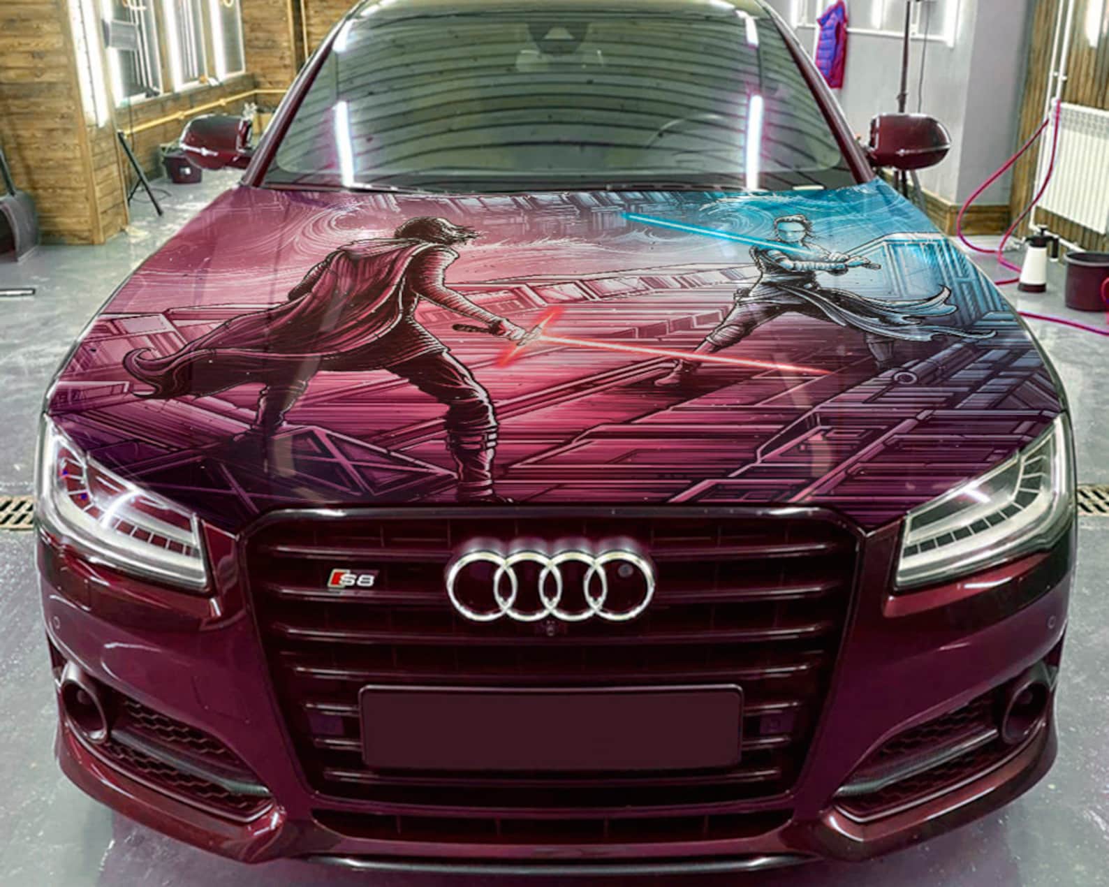 Star Wars Jedi Car Hood Wrap Selfadhesive Vinyl Sticker Full Etsy
