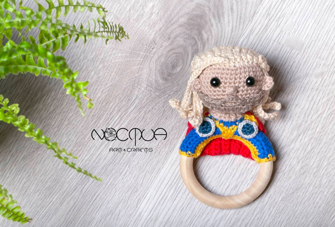 Thor God of Thunder Crochet Rattle Baby Celtic Doll Thor Nursery Gift ...