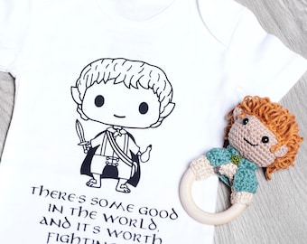 Tiny barefoot adventurer Baby bodysuit - Fantasy babyshower gift
