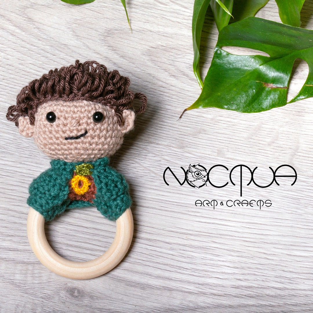 Barefoot Adventurer Baby Crochet Rattle - Nursery Decoration ...