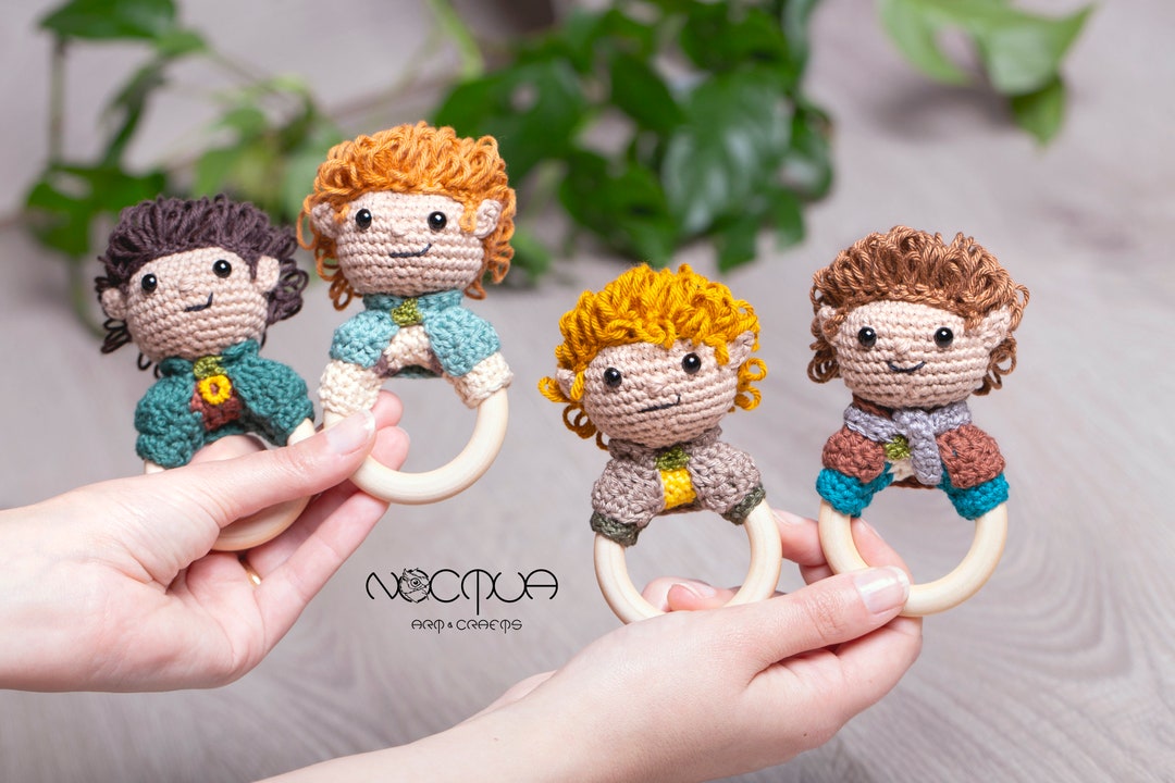 Adventurer SET Baby Crochet Rattles - Fantasy Nursery Decoration ...
