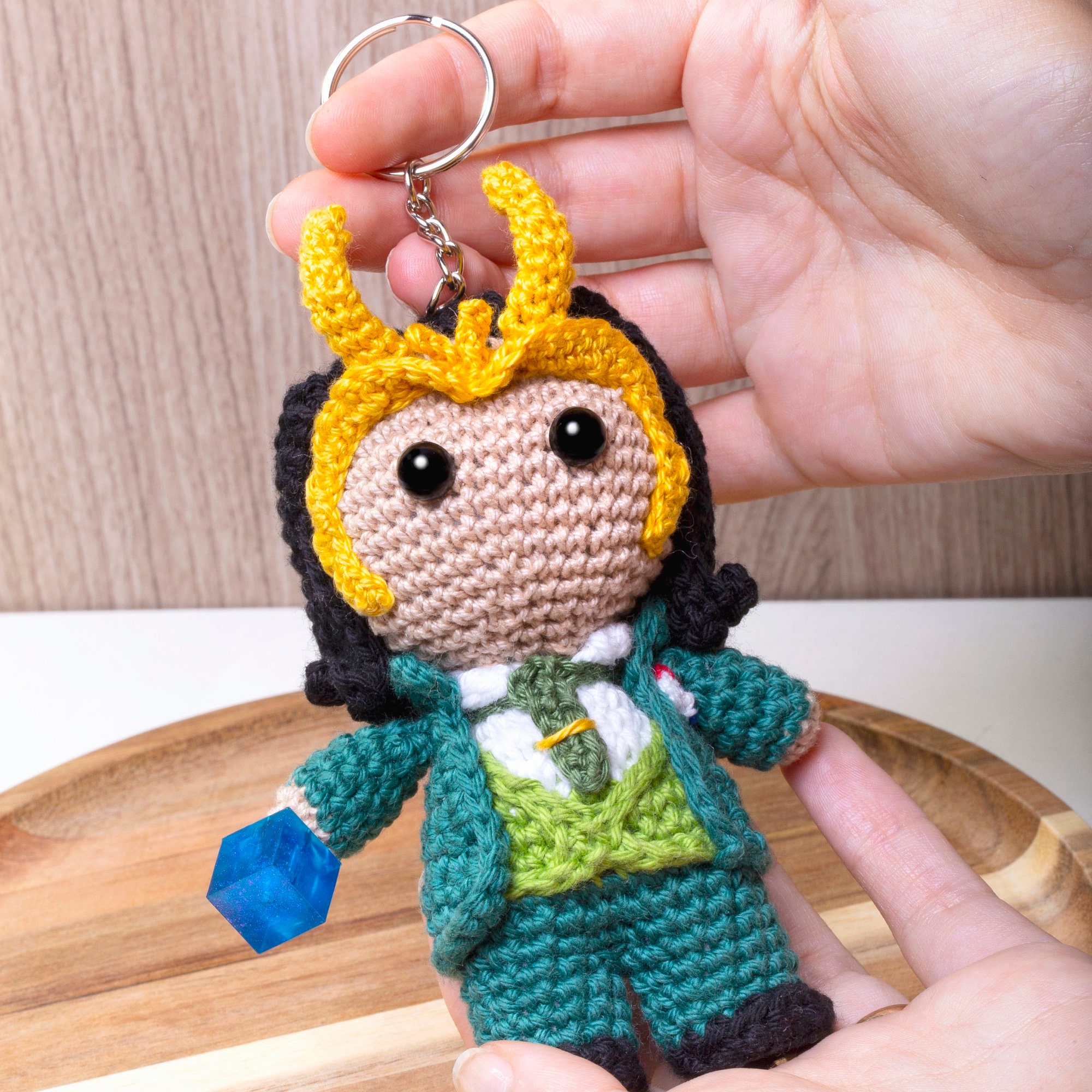 Loki Amigurumi Keychain - God of Mischief Crochet Doll - Loki